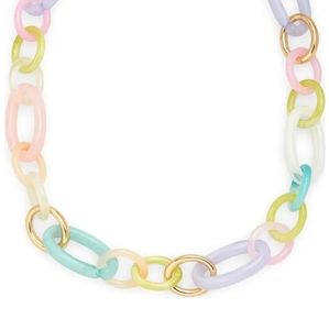 Nordstrom Open Edit pastel multi gold necklace
